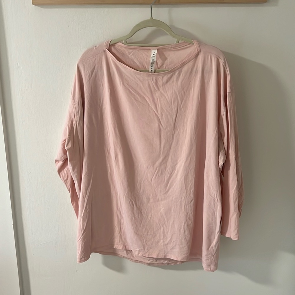 Lululemon Back in Action top Size 20 Pastel Pink